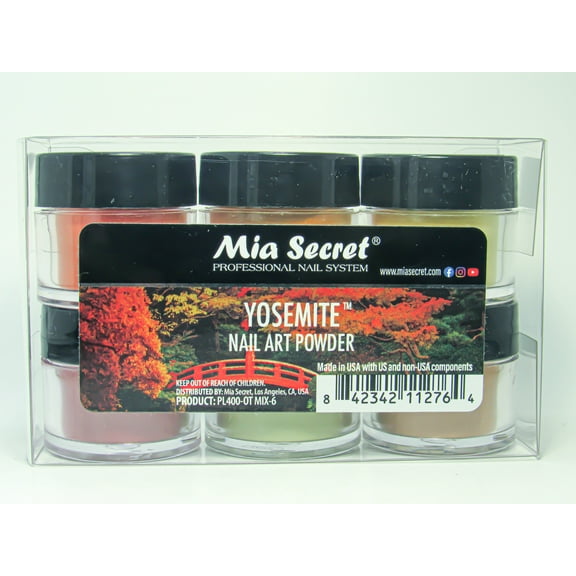 Mia Secret Yosemite Acrylic Nail Art Powder- 6 PCS