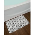 thumbnail image 2 of Paisley Bath Mat, Minimalist Oriental Florets Leaves Dark Colors Iranian Culture Featured Image, Non-Slip Plush Mat Bathroom Kitchen Laundry Room Decor, 29.5 X 17.5 Inches, Grey and White, Ambesonne, 2 of 2