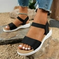 thumbnail image 5 of Babysbule Womens Sandals, Summer Ladies Women Thick Soled Shoes Fish Mouth Casual Wedge Heels Sandals, 5 of 8