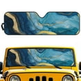 thumbnail image 2 of Uorisanigo Windshield Sun Shade for Jeep Wrangler, Blue Marble Car Sunshade Blocks UV Rays, Shade Heat Shield Compatible with Jeep Wrangler TJ JK JL 2/4 Door, 2 of 7