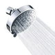 thumbnail image 4 of Cabezal de ducha pequeño de ahorro de agua de cinco niveles con rociador superior oculto de 4 pulgadas, cabezal de ducha de hotel para baños, cromo pulido, 4 of 5