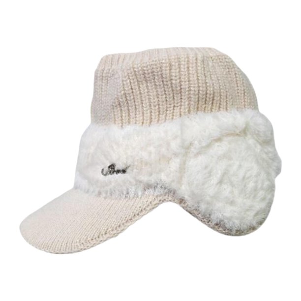 Gorro de invierno Fernando gorro de moño alto versátil a la moda para mujer