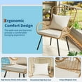 thumbnail image 4 of Studyset Patio Dining Chairs Set of 2,Outdoor Wicker Club Chair with Cushions,All Weather Wicker Armchairs,Porch Rattan Chairs,Small Patio Boho Bistro Sets Conversation Chairs for Apartments,Porch, 4 of 7
