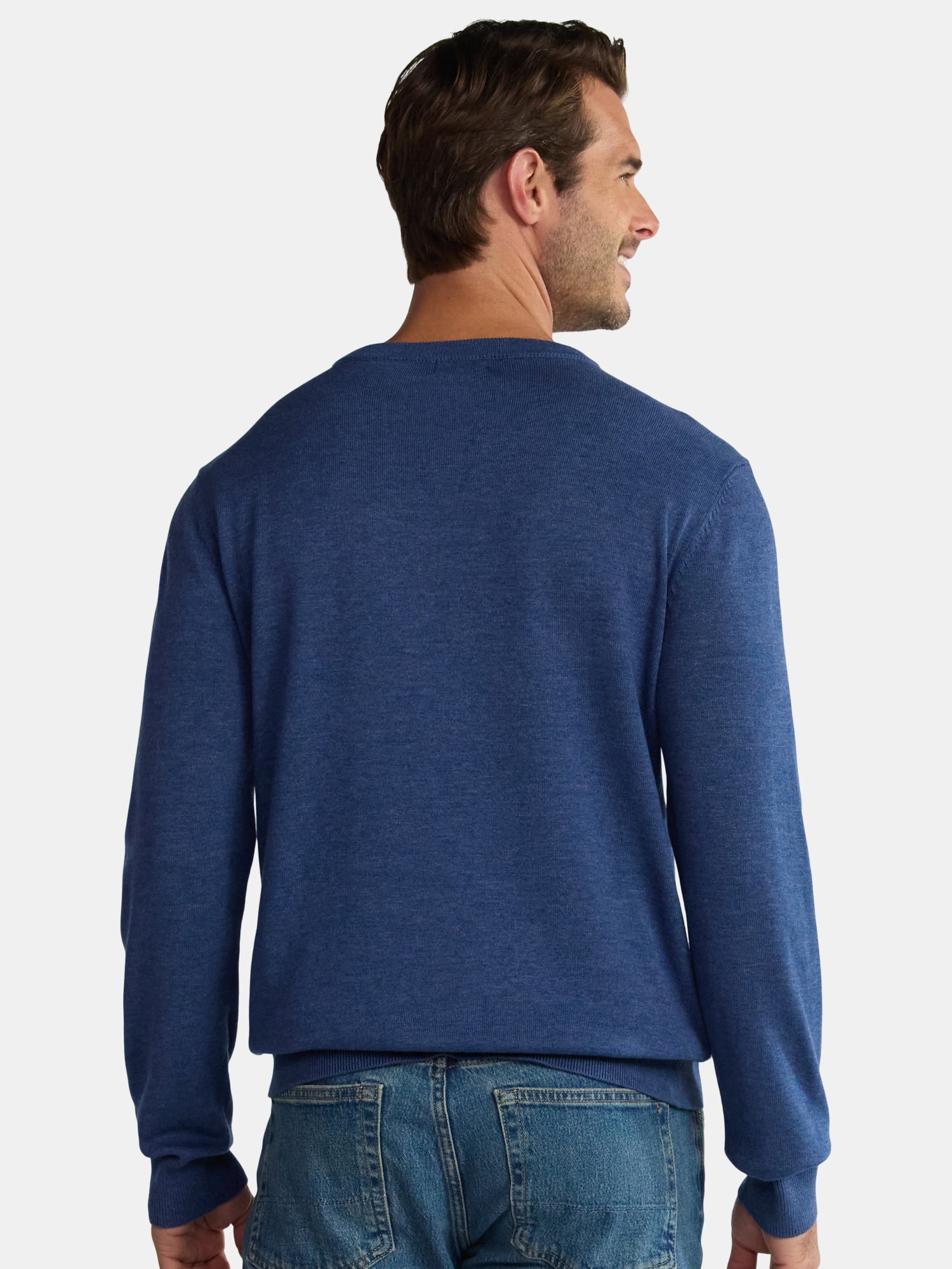 George Men's & Big Men's Relaxed Fit Lightweight Crewneck Sweater, Sizes XS-3XL