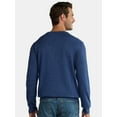 thumbnail image 3 of George Men's and Big Men's Cotton Blend Crewneck Sweater, Lightweight, Sizes XS-3XL, 3 of 5