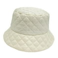 thumbnail image 5 of Milageto Winter Bucket Hat Down Cotton Comfortable Headwear Warm Hat for Adults Women Beige, 5 of 8