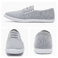 thumbnail image 4 of AOMAIS Women’s Slip On Canvas Shoes Sneakers Fashion Elastic Sneakers（Gray US6）, 4 of 12