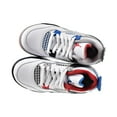 thumbnail image 5 of Air Jordan 4 Retro SE Little Kids' Shoes White-Military Blue-Fire Red bq7669-146, 5 of 6