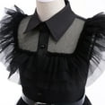thumbnail image 4 of HAWEE Costume de Wednesday Addams pour Filles Robe d'Addams, Costumes d'Addams Robe de Fête Cosplay d'Halloween 4-13 Ans, 4 of 6