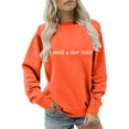 thumbnail image 4 of Yajing Oversized Sweatshirt for Women M Orange Funny Moms Crewneck Sweatshirt Long Sleeve Sweatshirt for Women Crewneck Fleece Sweater Retro Fall Sweatshirt, 4 of 6