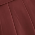 thumbnail image 4 of safuny Women's Mini Babydoll A Line Dress Sweatshirts Solid Color Autumn Dresses Long Sleeve Crew Neck Elegant Casual Patchwork Ruffle Hem Pleated Trendy Winter Holiday Wine XXL, 4 of 5