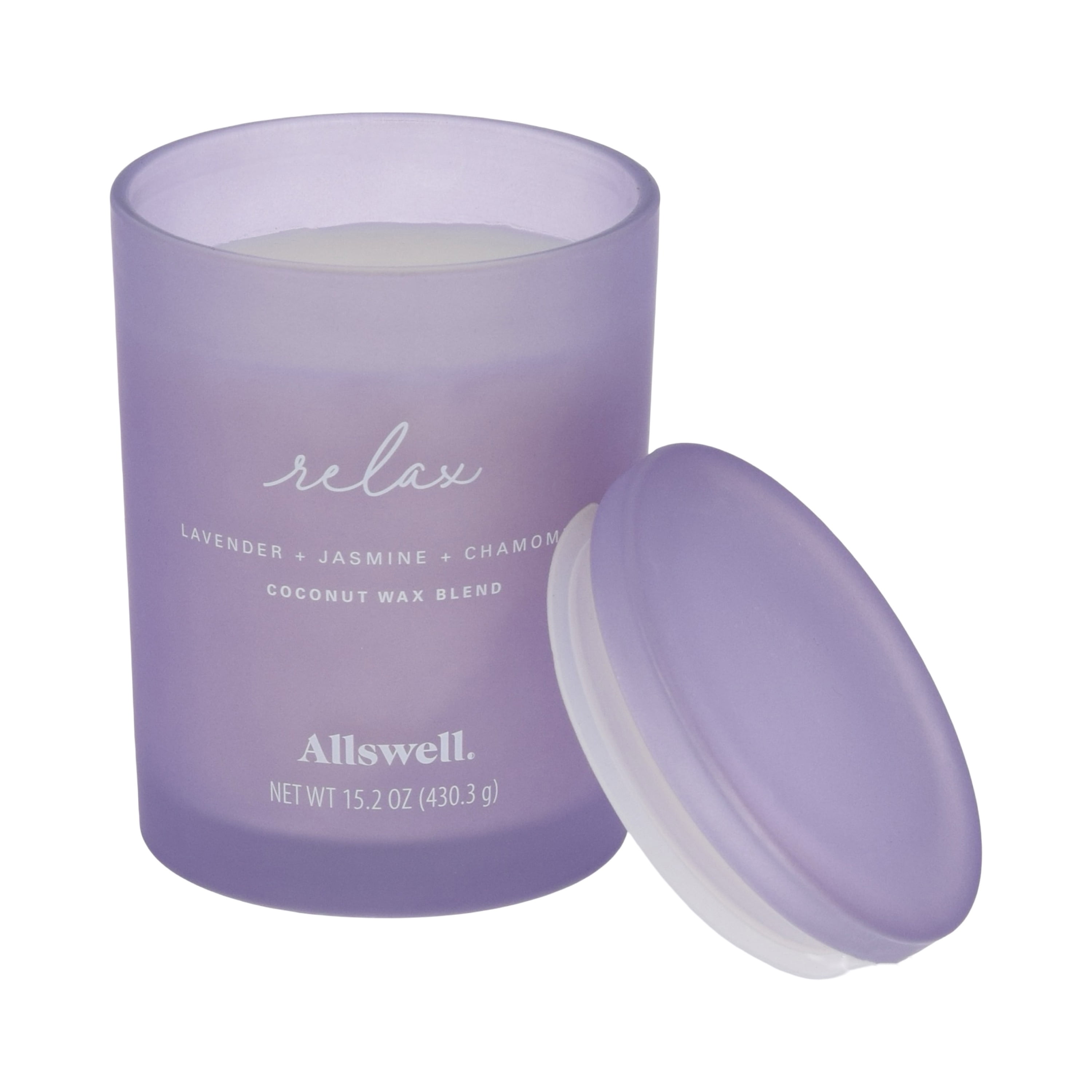 Allswell Relax Scented 15.2oz Lavender Jasmine Chamomile Candle