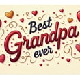 thumbnail image 3 of LUUFILx Best Grandpa Ever Backdrop Banner Grandfather Day Party Decorations Heart Design Background for Birthday Celebration Event Photography Props, 3 of 7