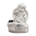 thumbnail image 2 of CaiYueKe Solar Garden Statue Outdoor Decor Resin Sculpture Vintage Courtyard Ornament Waterproof Landscape Art Patio Yard Figurine Home Decoration, 2 of 6