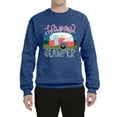 thumbnail image 3 of Happy Glamper | Fancy Camping Camper Van Caravan | Nature Lover Unisex Crewneck Sweatshirt, Vintage Heather Blue, XL, 3 of 5