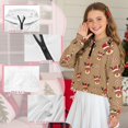 thumbnail image 6 of Xoenoiee Christmas Deer Candy Print Girls Half Zip Hoodies Xmas Oversized Sweatshirts Casual Pullover Long Sleeve Shirts Fall Fashion 2024 Winter Clothes, Size 7-8 Years, 6 of 7