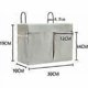 thumbnail image 2 of Bed Pocket, Triomphe 2 Piece Bedside Hanging Bed Basket, Waterproof Canvas Bedside Shelf Organizer, Bedside Hanging Bedside Storage Bag(Grey, Cream Wh, 2 of 4