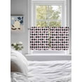 thumbnail image 3 of Valentine's Day 2 Panel Kitchen Curtains for Small Windows, Pink Bows Shining Stars Farmhouse Plaid Bathroom Tier Curtain, Short Window Treatment for Bedroom/Living Room 55"x36", 3 of 6