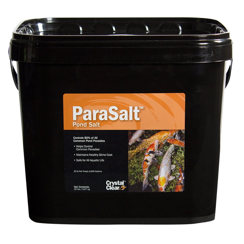 CrystalClear ParaSalt Pond Salt for Koi & Goldfish 20 Pounds Treats Up to 4,000 Gallons