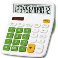 thumbnail image 1 of (Green)Basic Standard Calculator, Large Calculator Solar Battery Dual Power Supply 12 Digits LCD Screen Dedicated Financial Calculator for Office/Home, 1 of 2