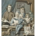 thumbnail image 3 of Warner Horstink 12x13 Black Modern Framed Museum Art Print Titled - The Artist Himself and His Family (1796), 3 of 5
