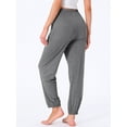 thumbnail image 4 of DARING DIVA Women's Elastic Waist Wide Leg Lounge Pants S Grey, 4 of 7