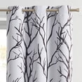 thumbnail image 3 of VCNY Home Kingdom Ivory Branch Grommet Blackout Curtain, 40" x 63", 3 of 5