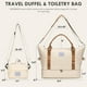 thumbnail image 2 of Bolsa de viaje WOOMADA Weekender Overnight para mujer, color beige y marrón, 2 of 7