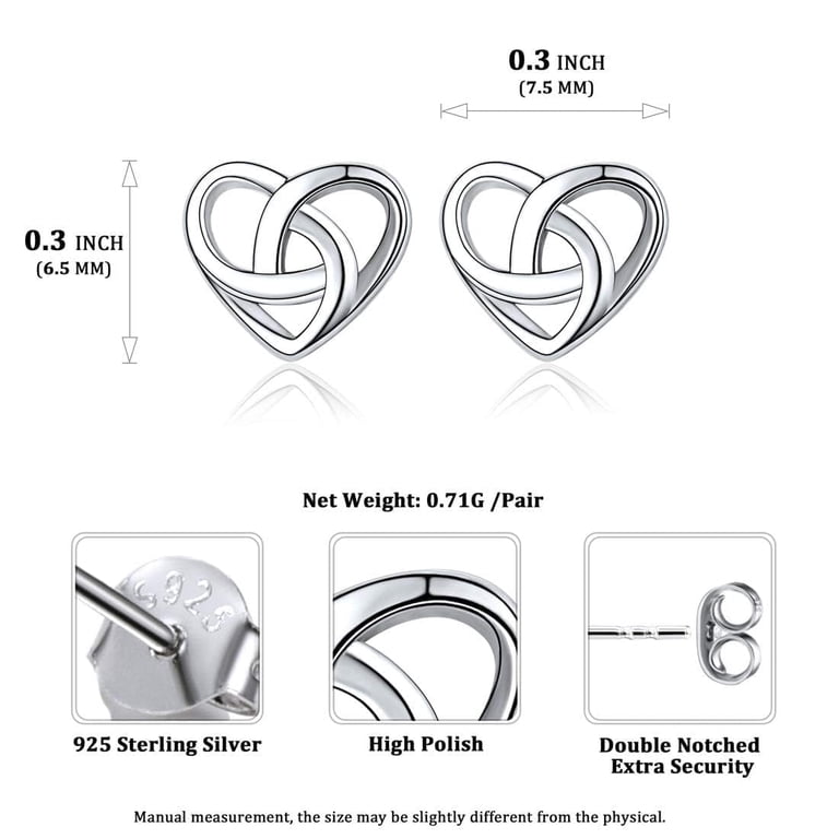 ChicSilver Celtic Knot Sterling Silver Stud Earrings photo 6