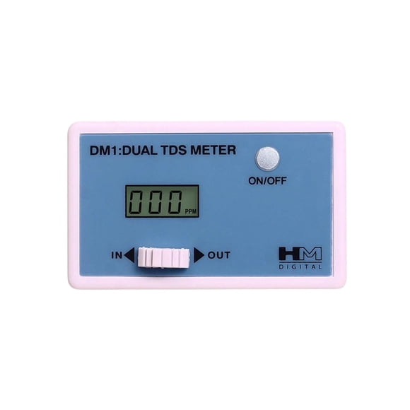 Monitor Dual TDS en Línea HM Digital DM-1, Rango 0-9990 ppm, Precisión de Lectura +/- 2%, Azul y Blanco