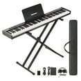thumbnail image 1 of Keyboard Piano – 88 Key Semi-Weighted Full Size Digital – Set with Stand, Pedal, Power Adapter & Carry Bag – Portable Electronic – Beginners & Adults, 1 of 7