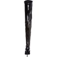 thumbnail image 3 of Pleaser Women's Seduce-3000 Thigh-high Boots 14 Black Str Patent, 3 of 7
