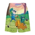 thumbnail image 5 of Adventure Time Cartoon Men's Pajama Pants Sleepwear Lounge Shorts Bottoms Summer Daily Cozy Soft Ice Silk Pajama Shorts Lightweight Home Beach Shorts, 5 of 8