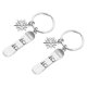 thumbnail image 3 of GOOHOCHY 2 PCS Tablas de snowboards Llaveros Pendientes clave Copo de nieve Llaveros Bolsa Charm Llavero, 3 of 7