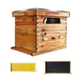 thumbnail image 2 of EastVita 10-Frame Complete Beehive Kit Wax Coated Bee Hives for Beginner Includes 1 Deep Box and 1 Medium Bee Box with Acrylic Window Beehives Frames and Wax Foundations for Beekeeping Supplement, 2 of 8