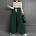 thumbnail image 1 of WILLBEST Pantalones Casuales de Mujer de Cintura Alta, Versátiles, Cómodos y de Pierna Ancha para Otoño E Invierno. Chica, 1 of 8