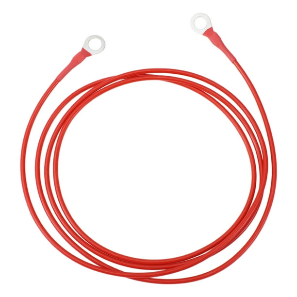Cable de inversor de batería de 195 cm 12 AWG Cable de batería de 3/8" Cobre estañado Rojo OT Tipo 1 Pc