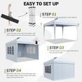 thumbnail image 4 of Hommow 10x10 Heavy Duty Pop Up Canopy Tent with 4 Removable Sidewalls, Waterproof UV50+with Mosquito Netting for Backyard, Party, Wedding & Commercial Use, White, 4 of 6