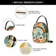 thumbnail image 4 of FORMRS Crossbody Bag for Women Quilted Travel Shoulder Cell Phone Purse with Chain Strap Handbag, Beige Clover Pattern, 4 of 7