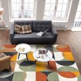 thumbnail image 4 of Area Rugs 5x8 Ft Mid-Century Modern Abstract Geometric Semicircle Non-Slip Washable Rug Indoor Rug Floor Mats Non Shedding Carpet for Living Room Bedroom Dining Room Home Decor, 4 of 8