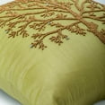 thumbnail image 2 of Pillow Cover, 22x22 inch (55x55 cm) Throw Pillow Covers, Apple Green Pillows Cover, Metallic Beaded Tree Pillows Cover, Art Silk Square Pillows Cover, Floral, Modern - Tree Of Life, 2 of 3