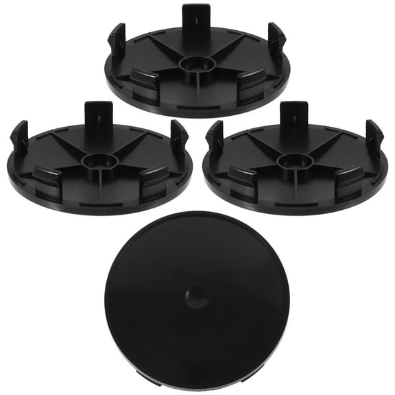 HOMEMAXS  4 Pcs Car Wheel Hub Cover Accessories Caster Vehicle Tire Caps Cup Holder Black