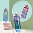 thumbnail image 2 of 660ml / 800ml / 1000ml Sports Water Bottle Étanche Haute Température Résistant Grande Capacité Échelle Claire Forme Physique Transparente Water Bottle avec Poignée, 2 of 7