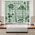 thumbnail image 2 of Ambesonne Camping Kitchen Curtains, Outdoors Adventure Theme, 55"x39", Pale Green Dark Green, 2 of 3