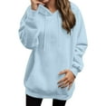 thumbnail image 3 of Womens Hoodies Quarter Zip Pullover Casual Hoodie for Hiking Travel Women's Casual Pullover Hoodie Solid Color Raglan Sleeve Comfortable Sweatshirt Lightweight Warm Hooded Jacket For Everyday Wear, 3 of 7