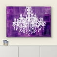 thumbnail image 3 of wall26 Canvas Print Wall Art White Chandelier Silhouette on Purple Background Decorative Lights Digital Art Modern Art Chic Relax/Calm Multicolor for Living Room, Bedroom, Office - 32"x48", 3 of 5