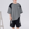 thumbnail image 2 of Shachafan Summer Boys Breathable Sport Short Sleeve Tee And Shorts Two Piece Outfit For Play And Summer Comfort Toddler Beach Clothes, 2 of 8