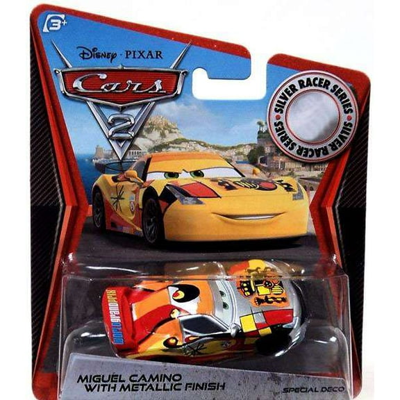 Disney Cars Silver Racer Series Miguel Camino with Metallic Finish Diecast Car