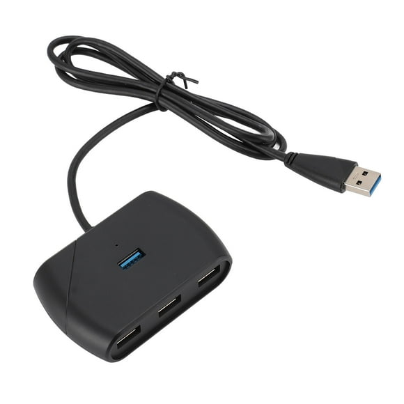 USB 3.0 Splitter, Micro USB Powered Heat Resistant Connectors LED Indicator USB Hub 5Gbps 4 Port for Work