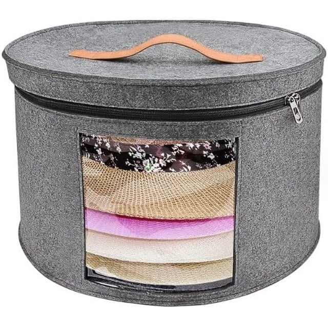 Organizador de sombreros portátil, Caja de almacenamiento para mujeres y hombres, Funda para sombreros de viaje